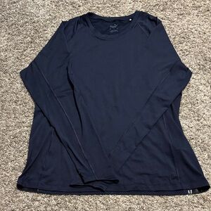 Puma Women's Navy Blue Golf Long Sleeve Top